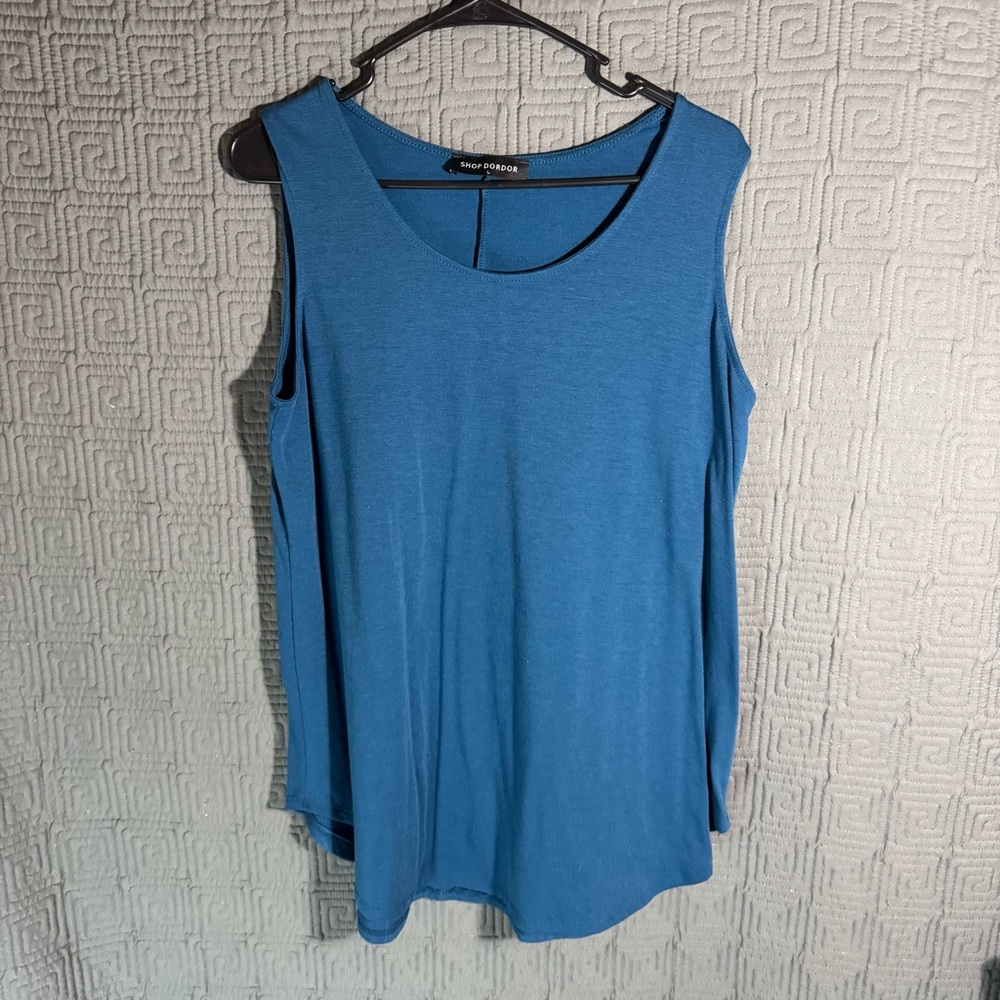 Shop Dor Dor Tank Blouse Women’s Size Large B9-052 Blue